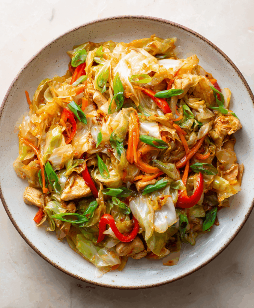 Chinese Chicken Cabbage Stir-Fry