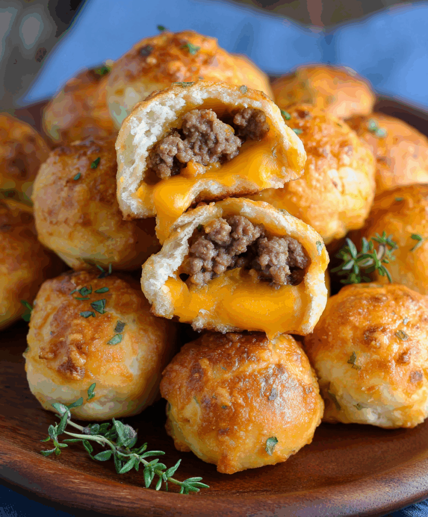 Irresistible Garlic Parmesan Cheeseburger Bombs