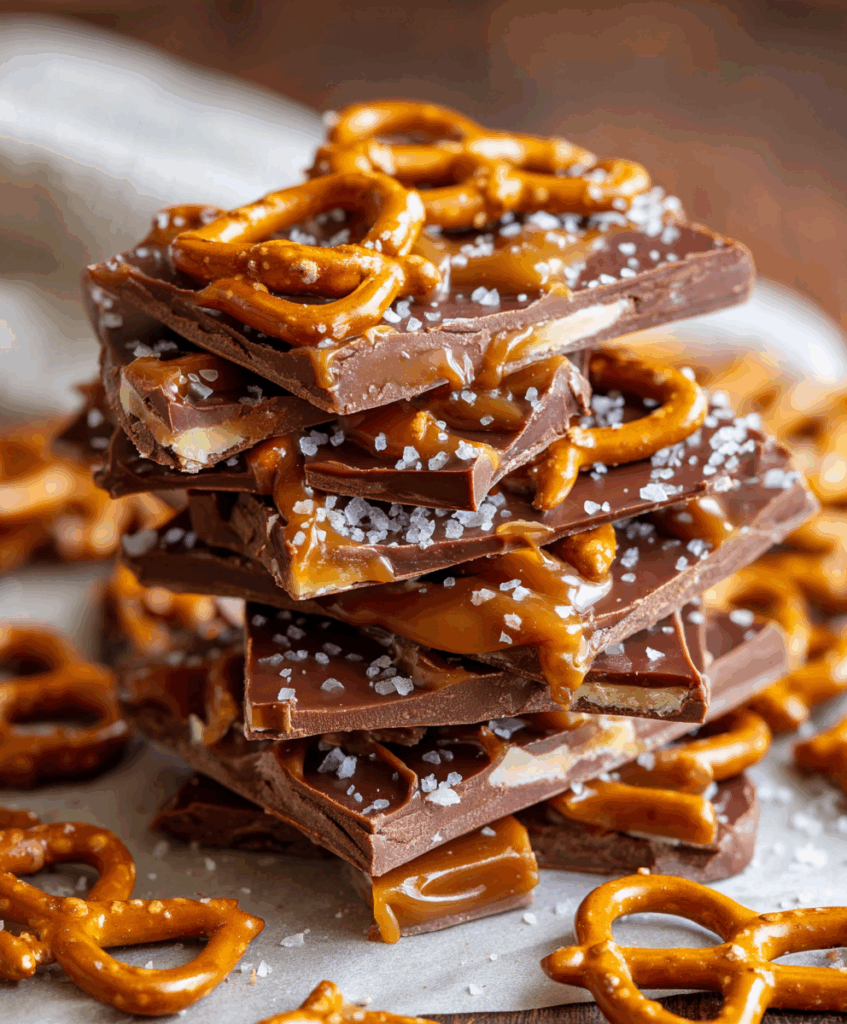 Salted Caramel Pretzel Bark