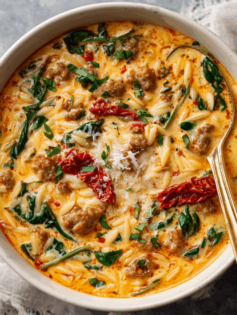 Marry Me Sausage Orzo Soup Recipe