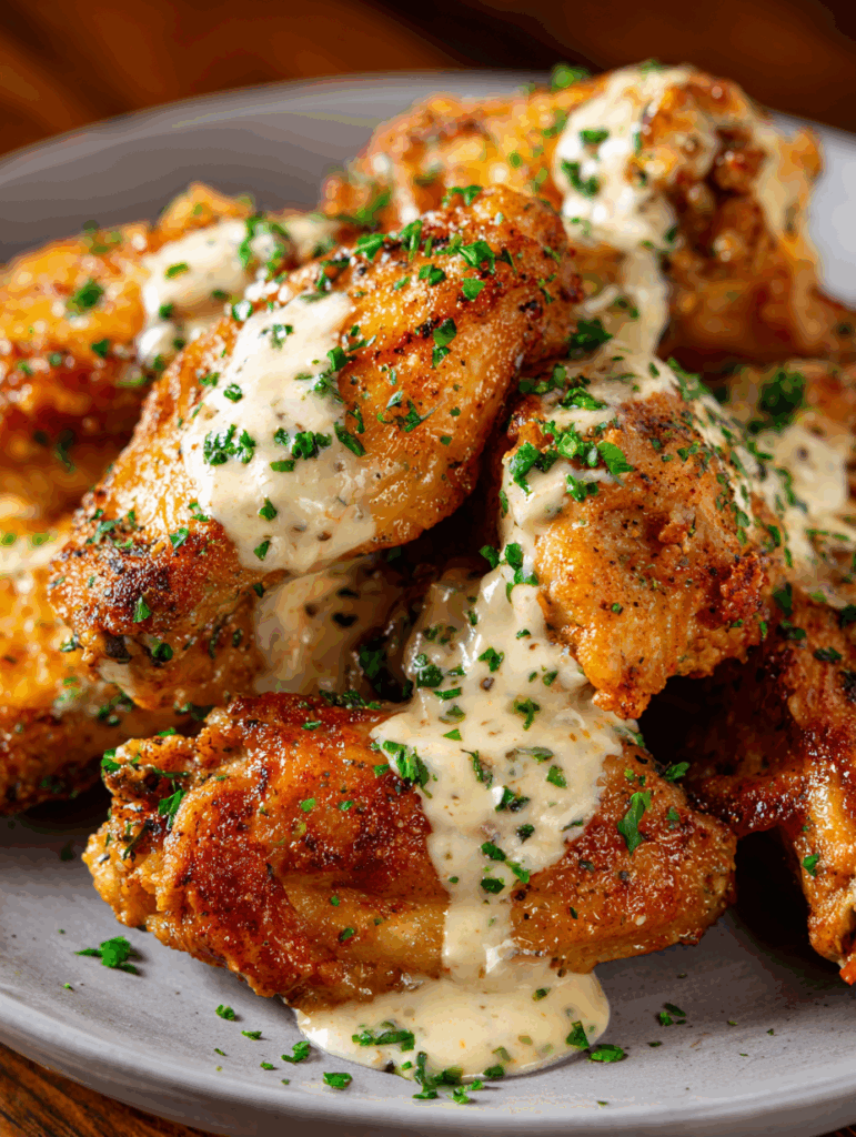 Alfredo Chicken Wings Recipe