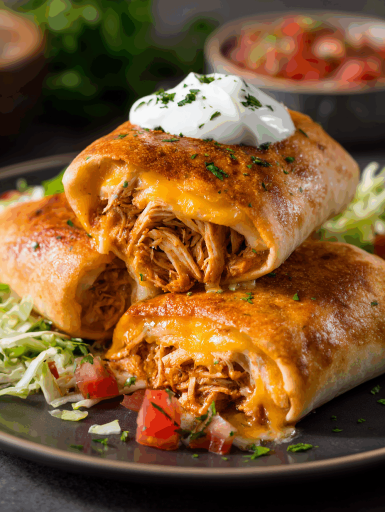 Baked Chicken Chimichangas Recipe