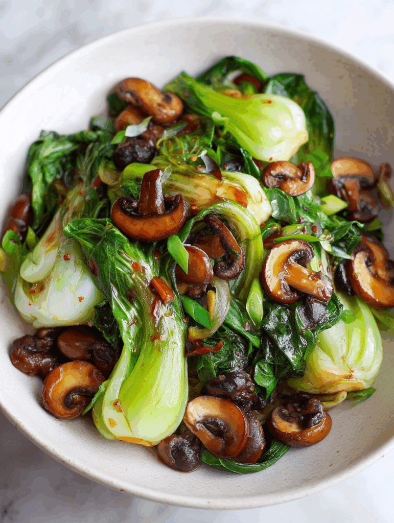 Bok Choy and Mushroom Stir Fry Recipe