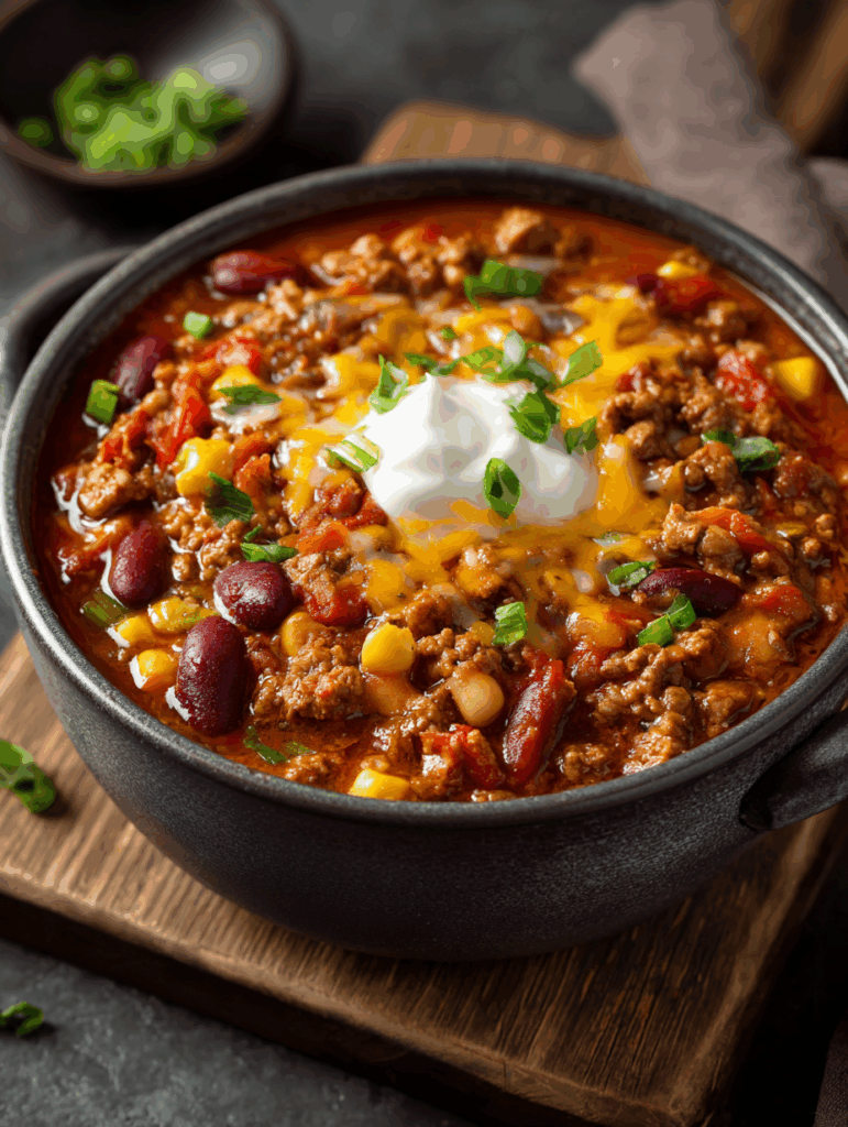 Cheesy Enchilada Chili Recipe