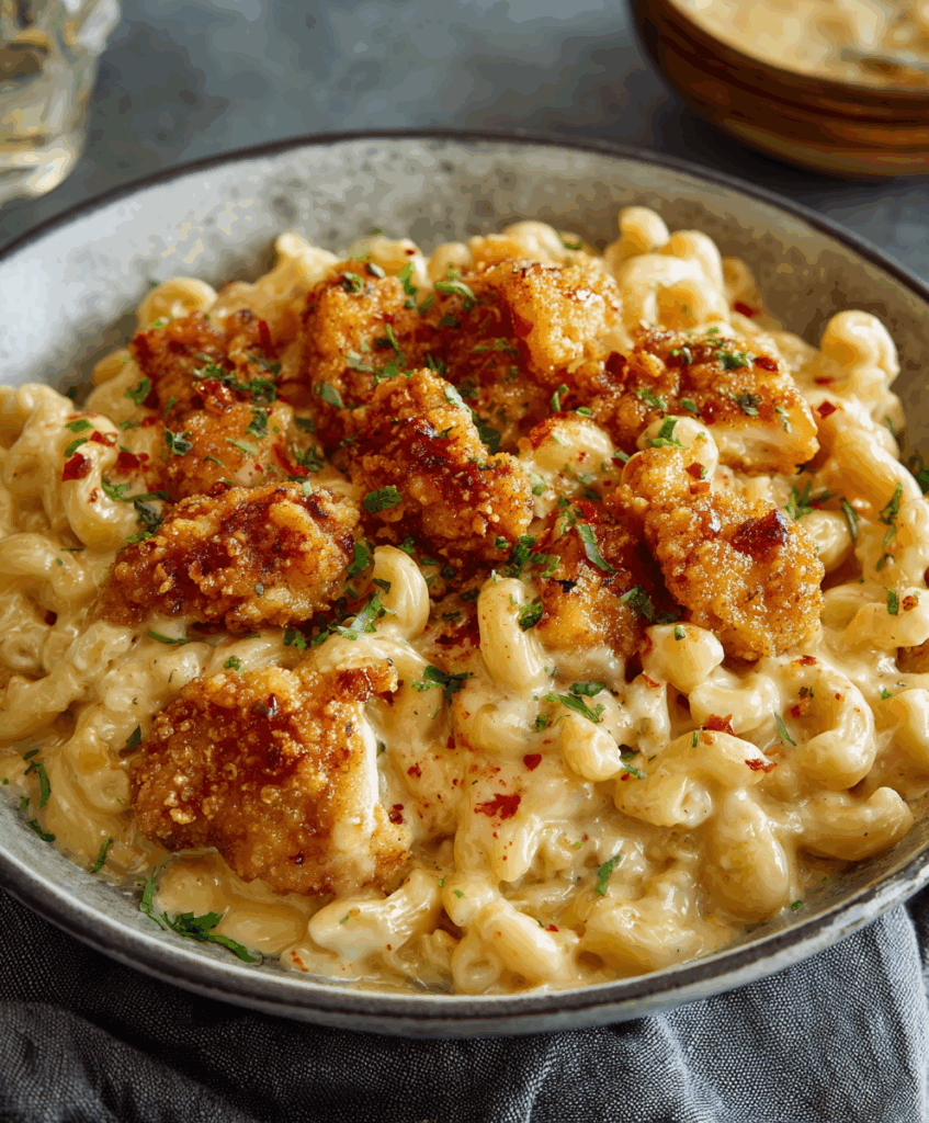 Creamy Honey Pepper Chicken Mac and Cheese Delight