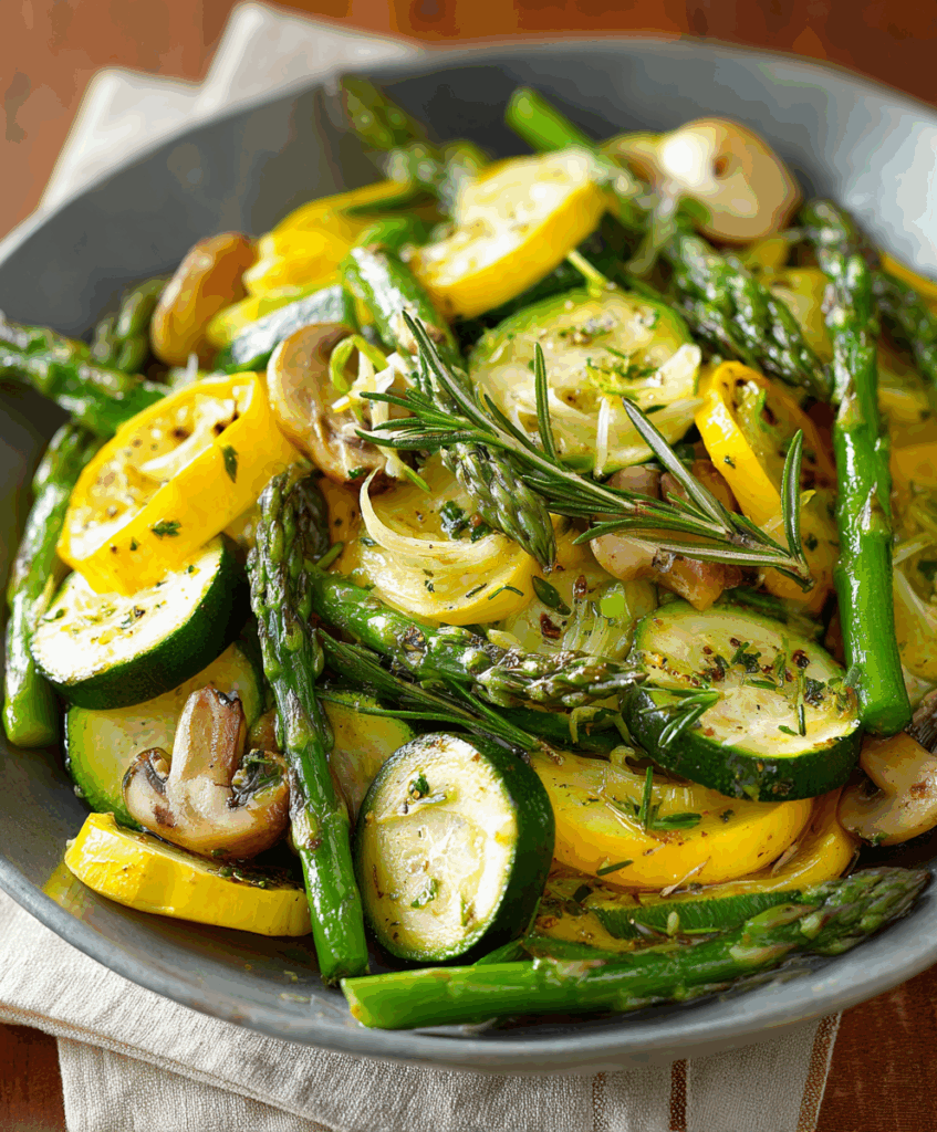 Flavorful Asparagus with Zucchini and Squash