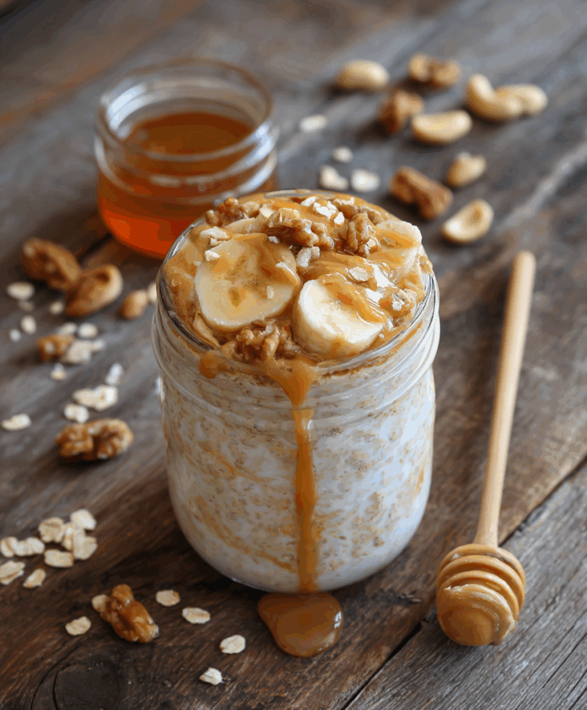 High-Protein Peanut Butter Overnight Oats
