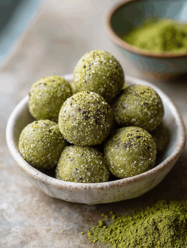 Matcha Cookie Protein Bites