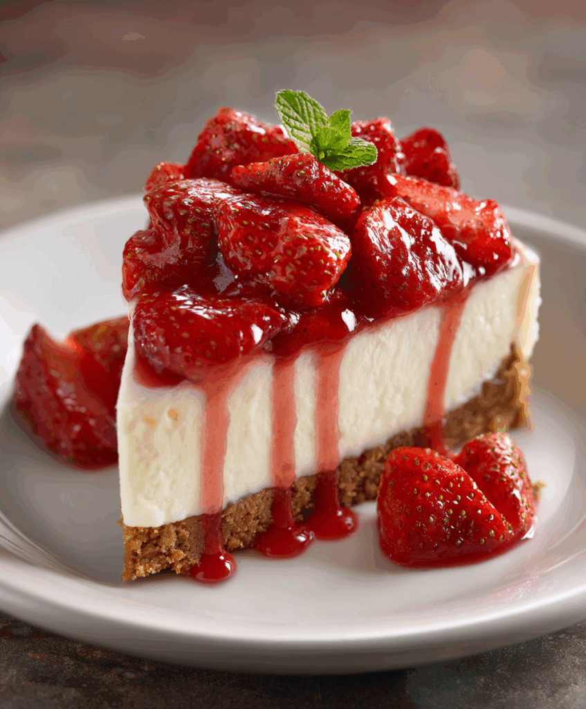 No-Bake Strawberry Cheesecake