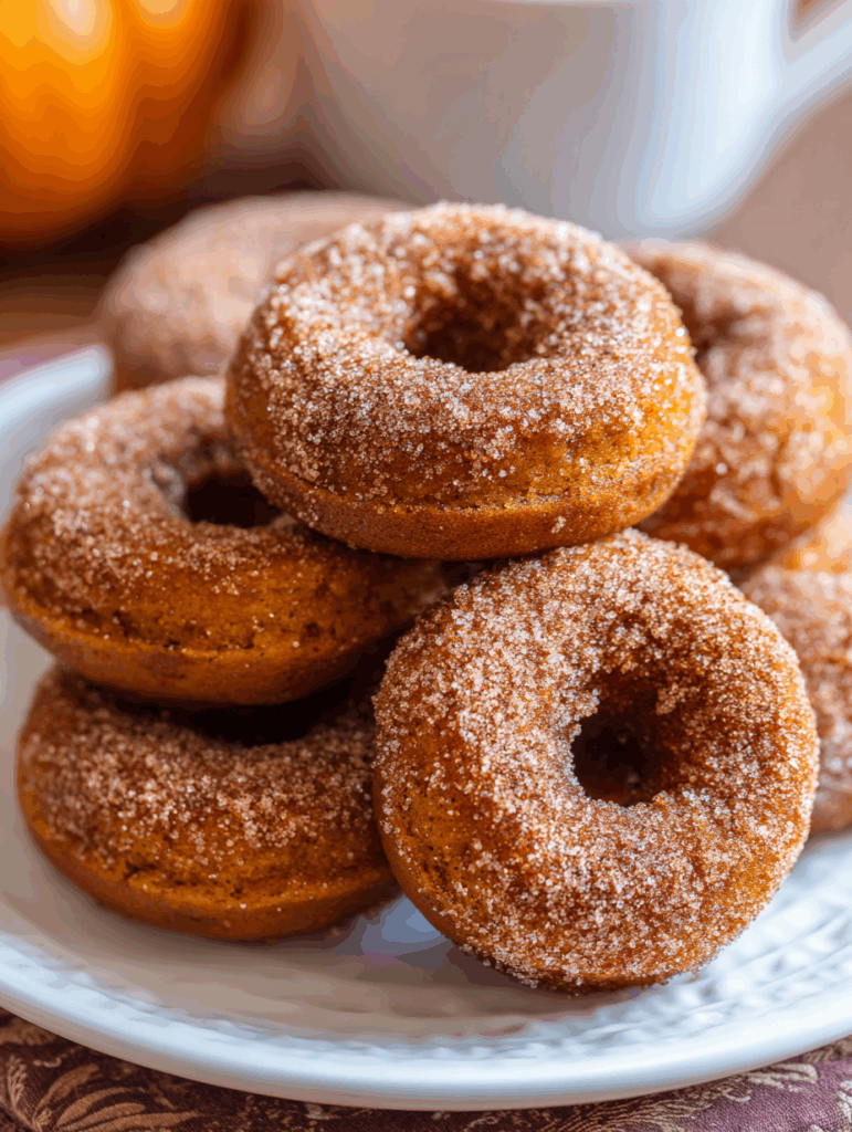 Pumpkin Cinnamon Sugar Donuts