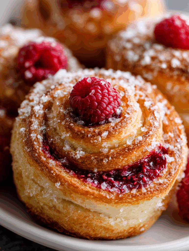 Sugar Raspberry Danish Bun