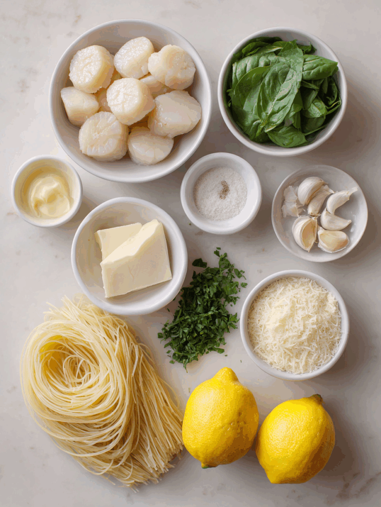 Sea Scallops with Angel Hair Pasta