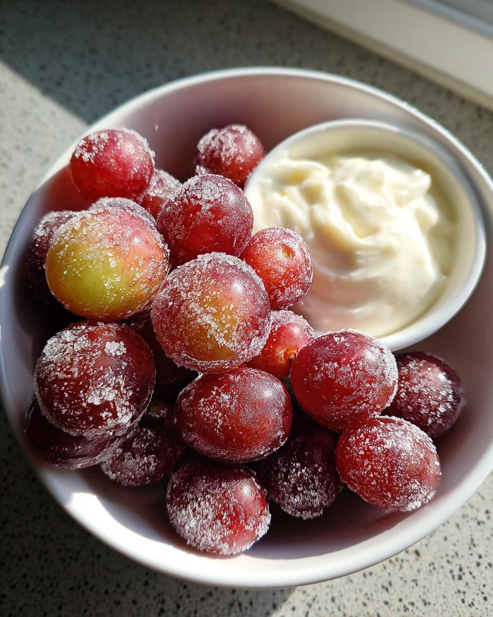 Frozen Grapes with Yogurt Dip - detail 2