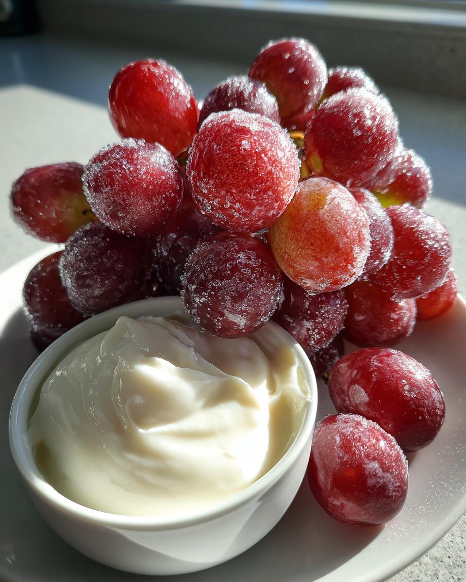 Frozen Grapes with Yogurt Dip - detail 3