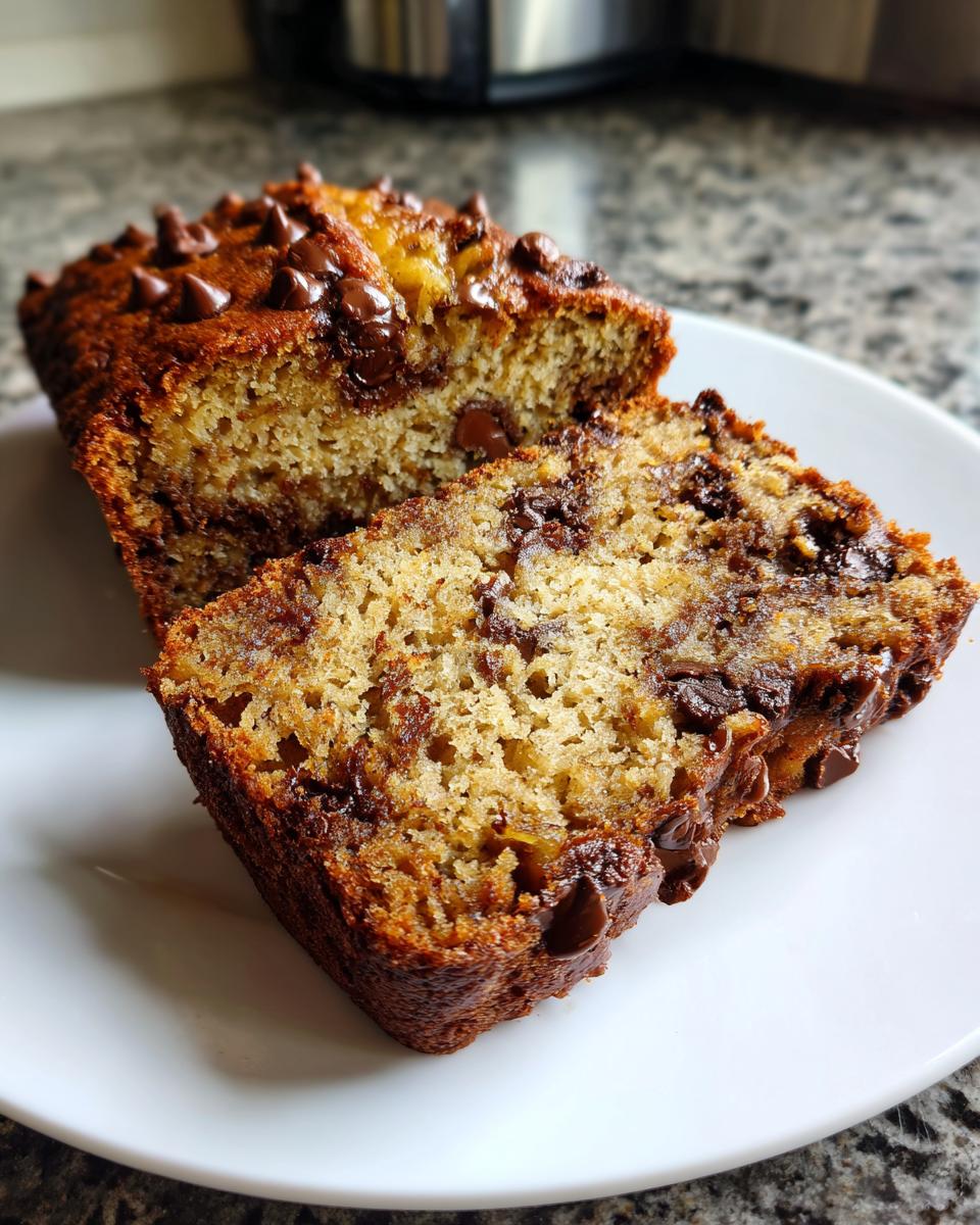 chocolate chip banana bread - detail 1