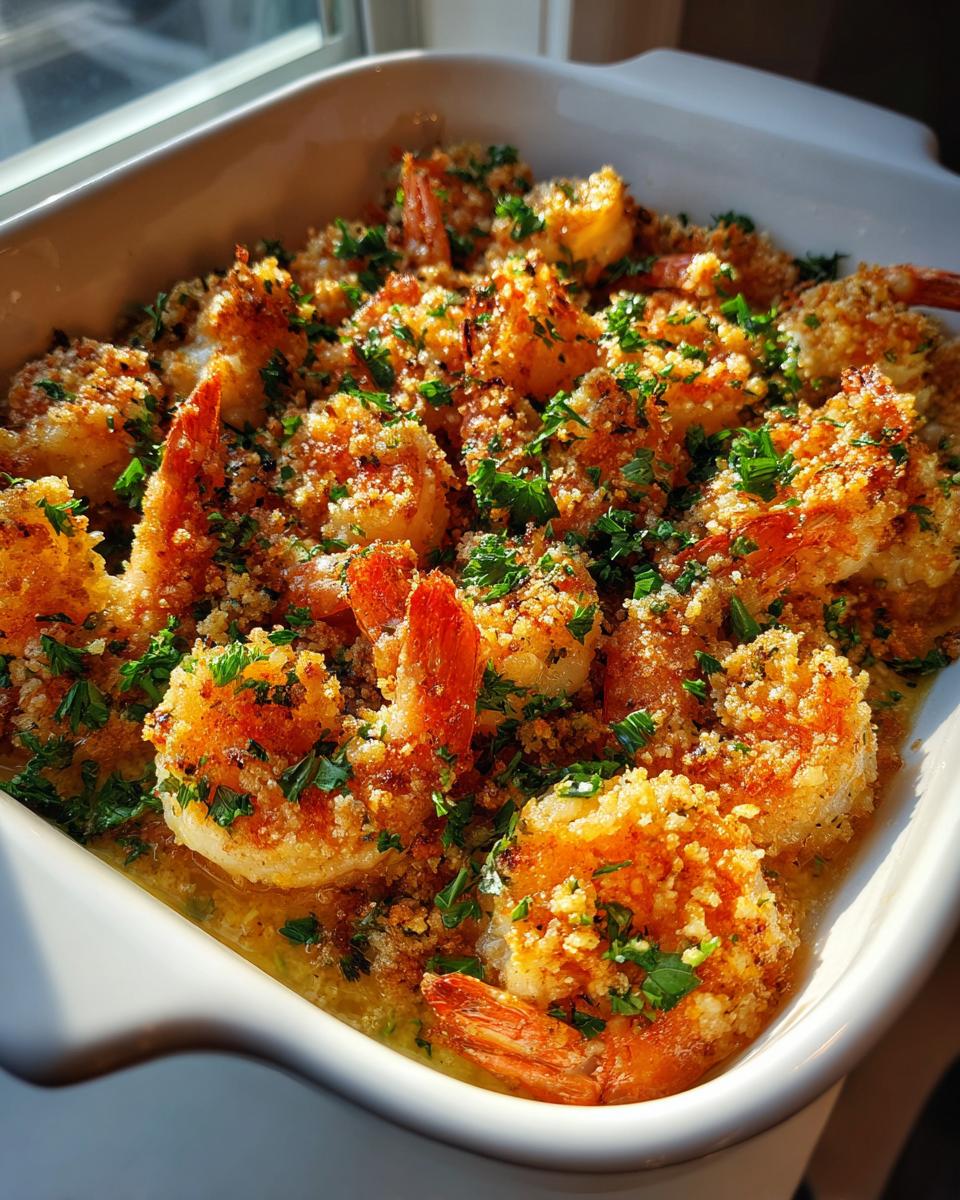 Baked Shrimp Scampi with Parmesan Breadcrumbs - detail 1