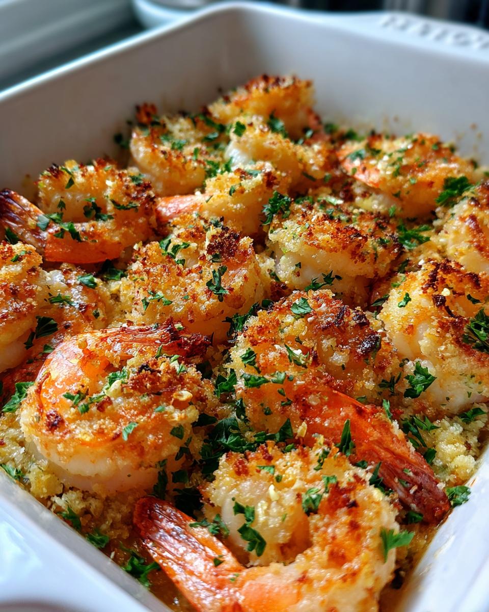 Baked Shrimp Scampi with Parmesan Breadcrumbs - detail 2