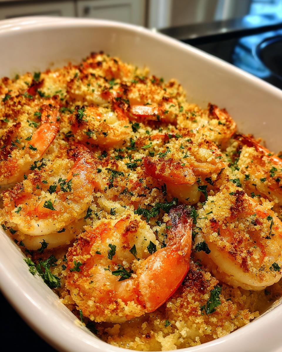 Baked Shrimp Scampi with Parmesan Breadcrumbs - detail 3
