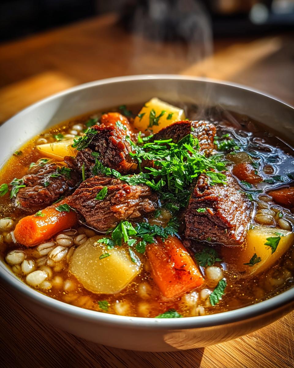 Beef and Barley Stew - detail 1