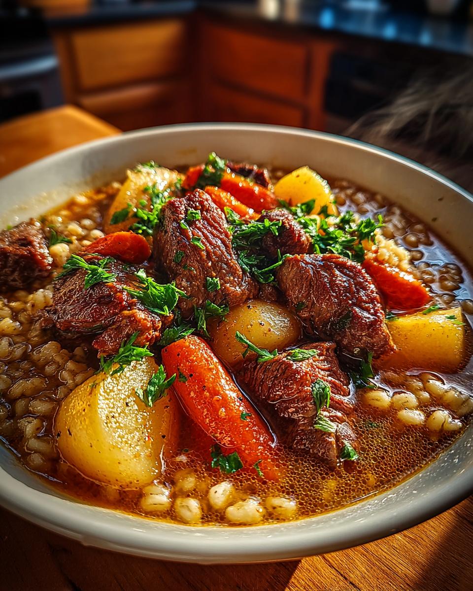 Beef and Barley Stew - detail 2