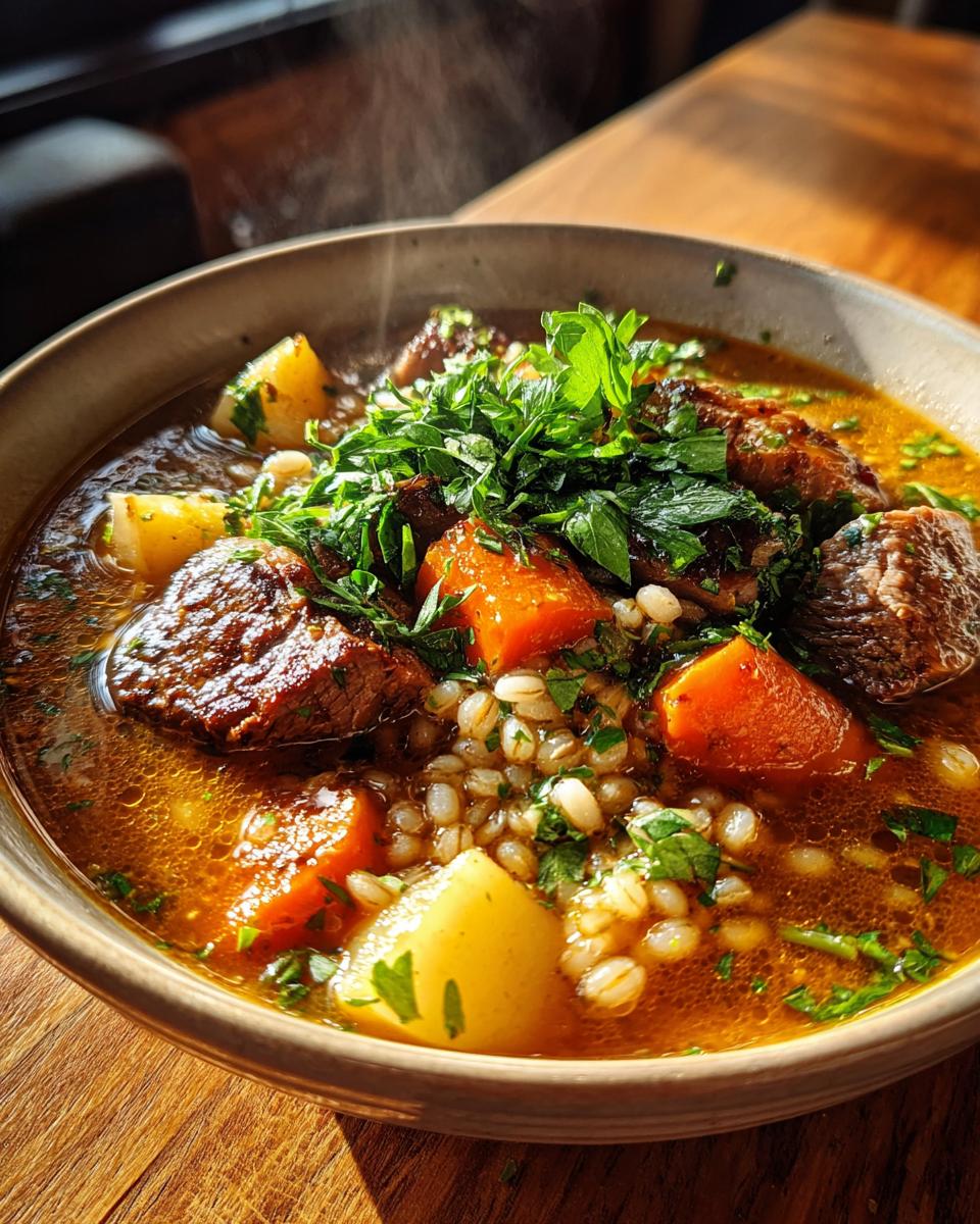 Beef and Barley Stew - detail 3
