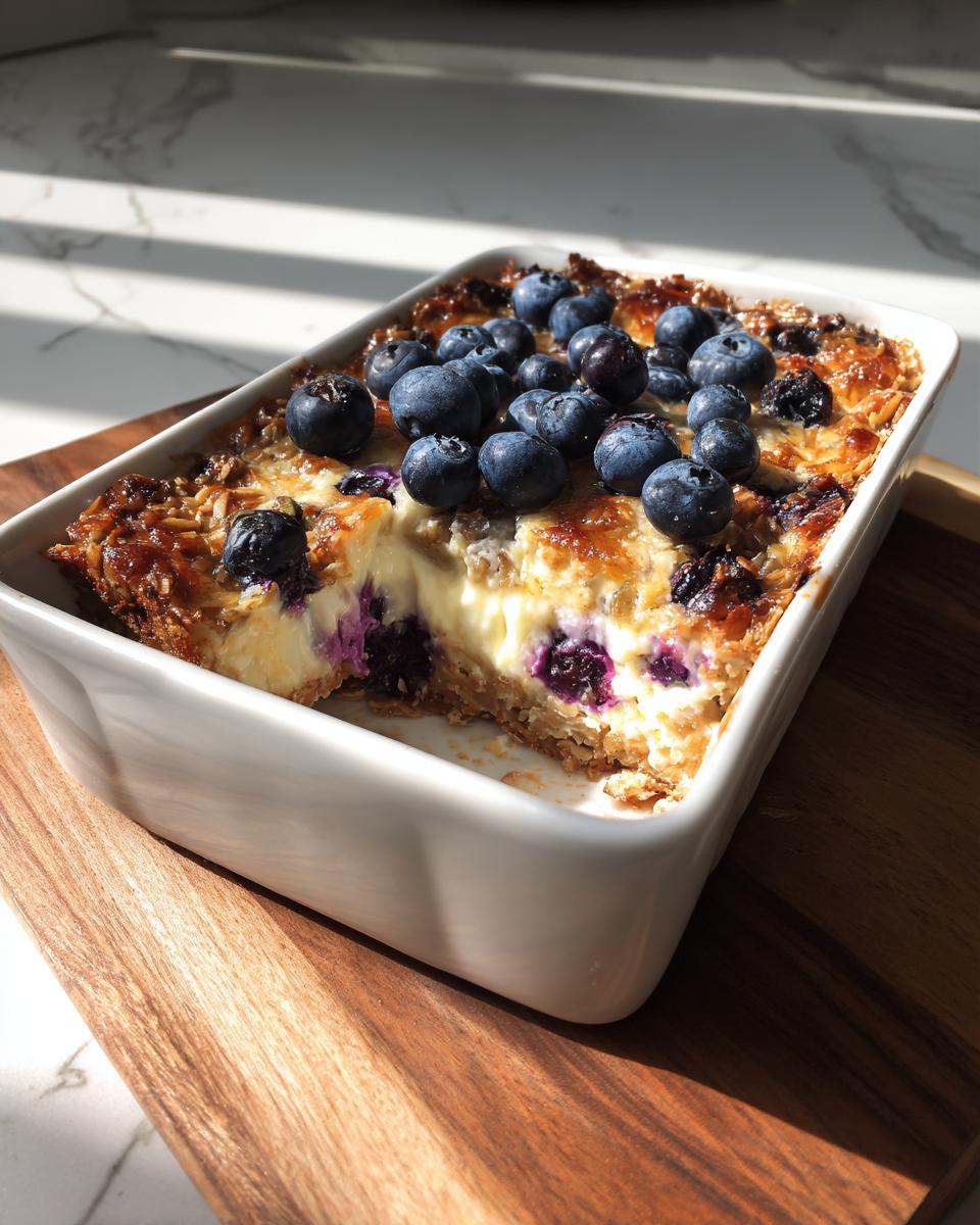 Blueberry Cheesecake Baked Oats - detail 2