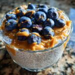 Blueberry Peanut Butter Chia Pudding