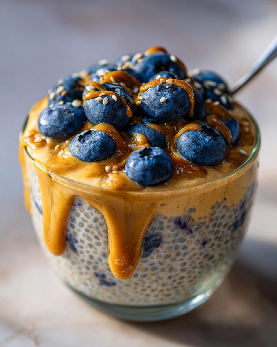 Blueberry Peanut Butter Chia Pudding - detail 2
