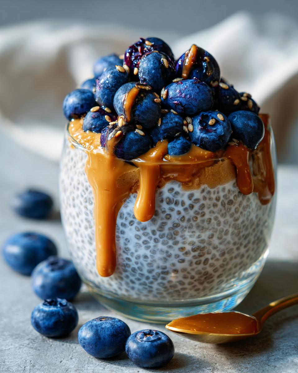 Blueberry Peanut Butter Chia Pudding - detail 3