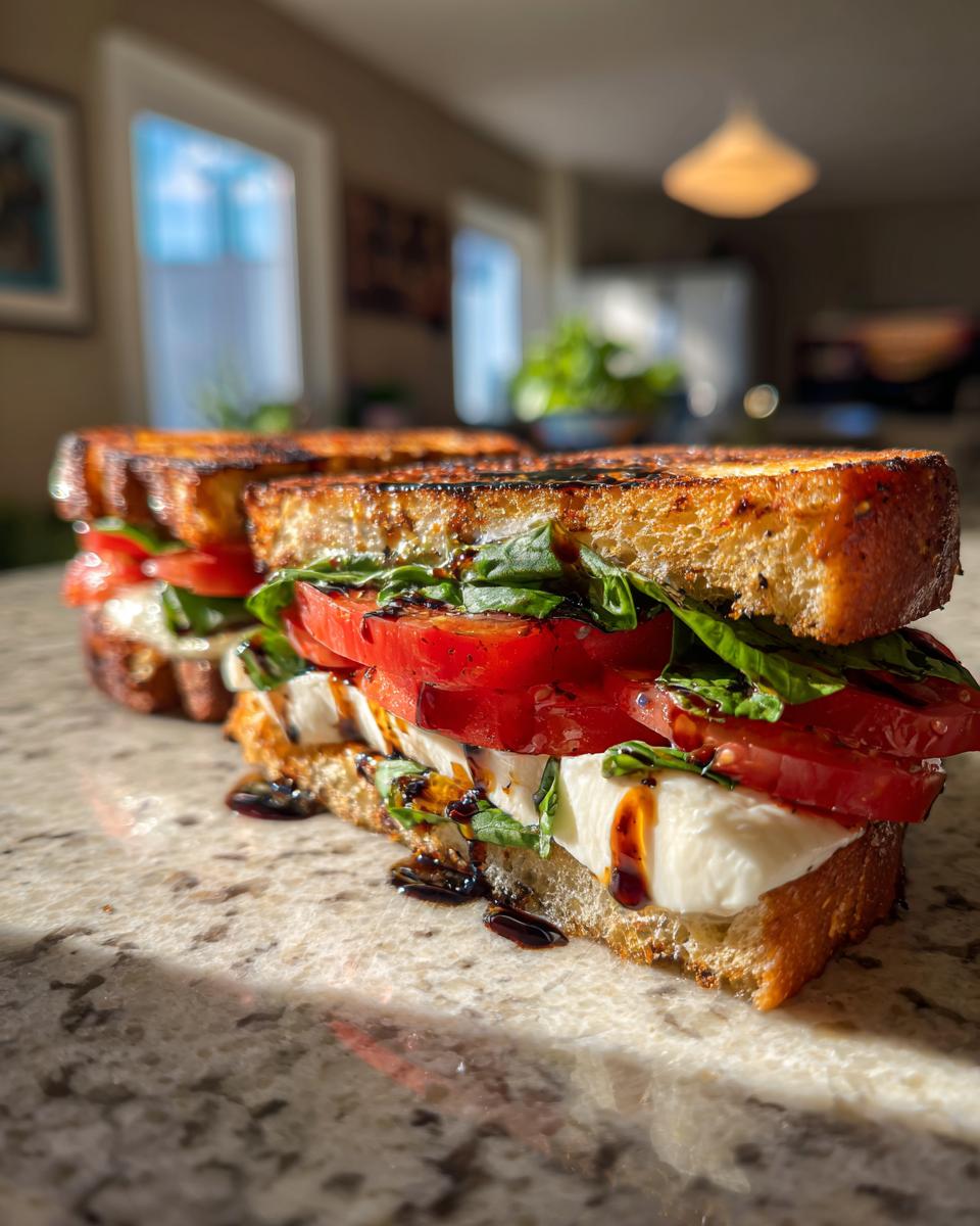 Caprese Sandwich with Fresh Mozzarella - detail 2