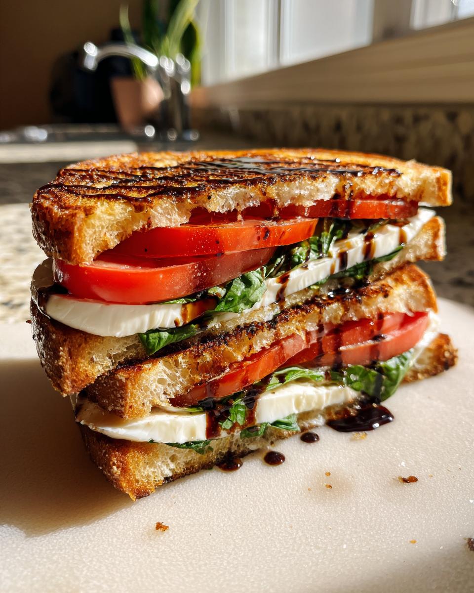 Caprese Sandwich with Fresh Mozzarella - detail 3