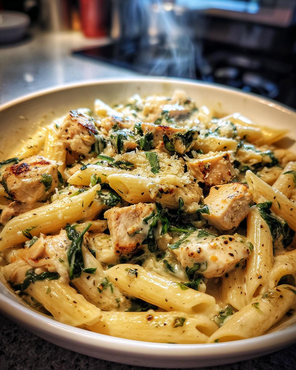 Chicken & Spinach Skillet Pasta - detail 3