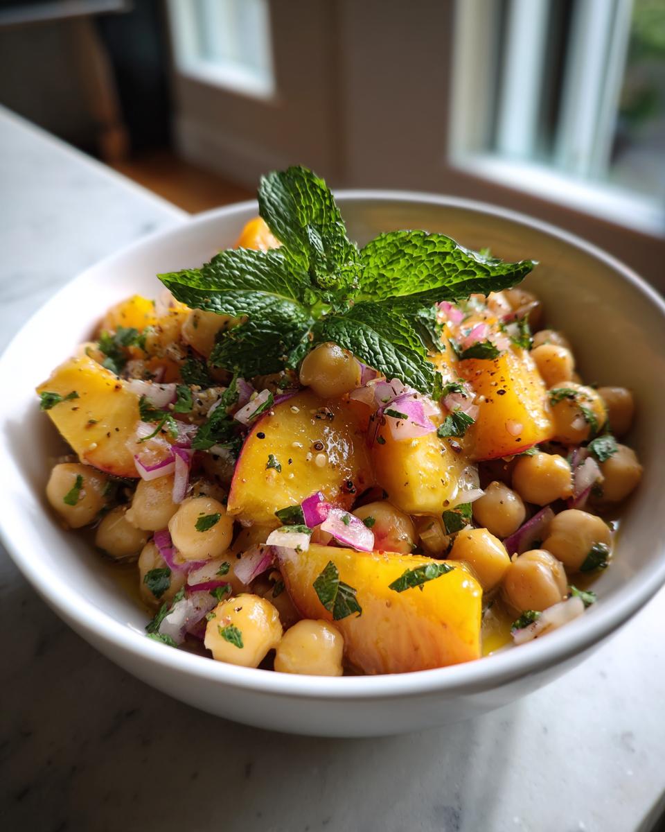 Chickpea Peach Salad - detail 1