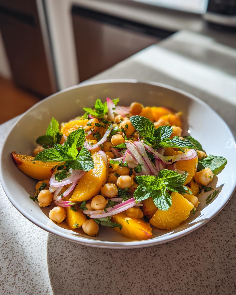 Chickpea Peach Salad - detail 2