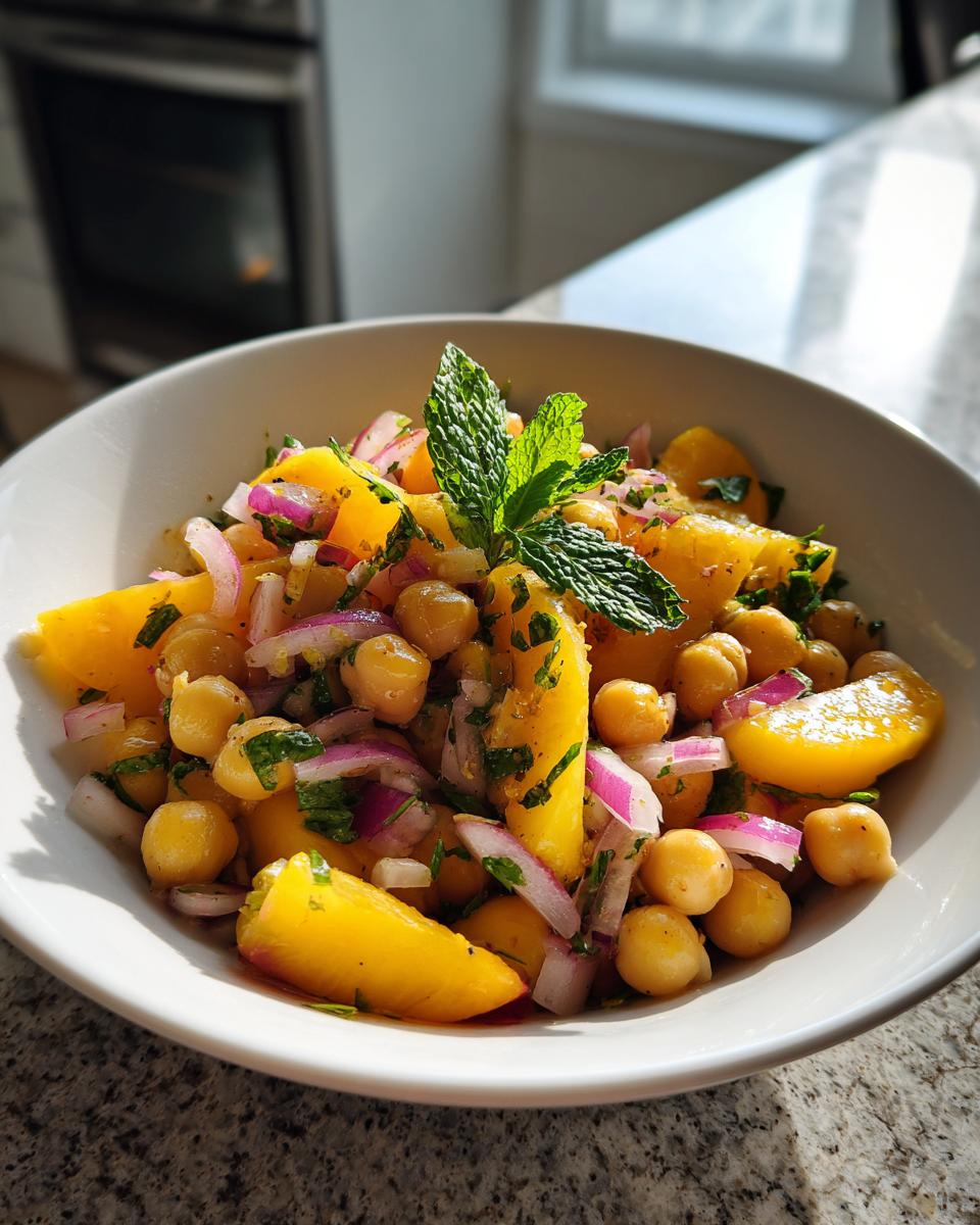 Chickpea Peach Salad - detail 3