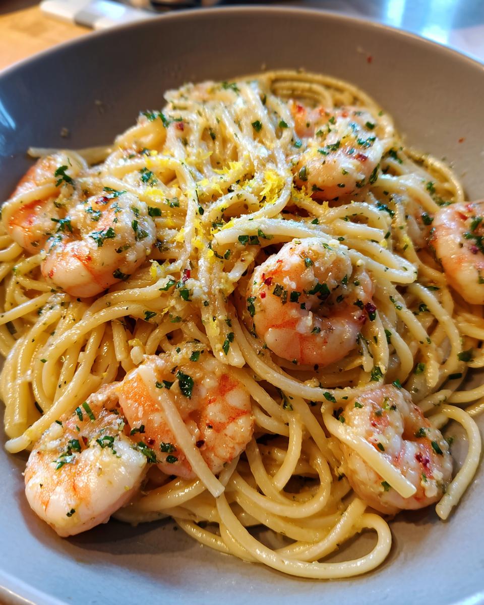 Classic Shrimp Scampi Pasta - detail 1
