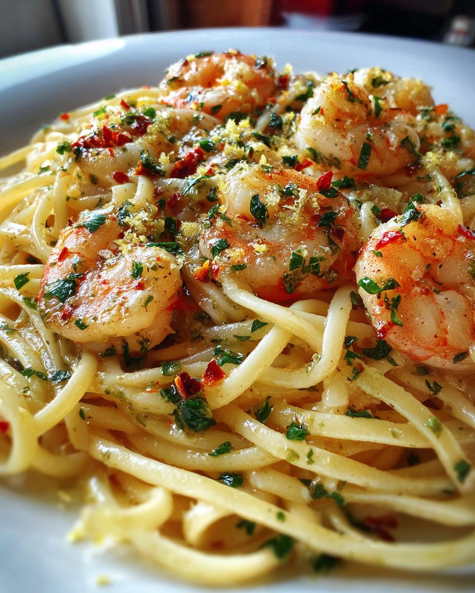 Classic Shrimp Scampi Pasta - detail 2