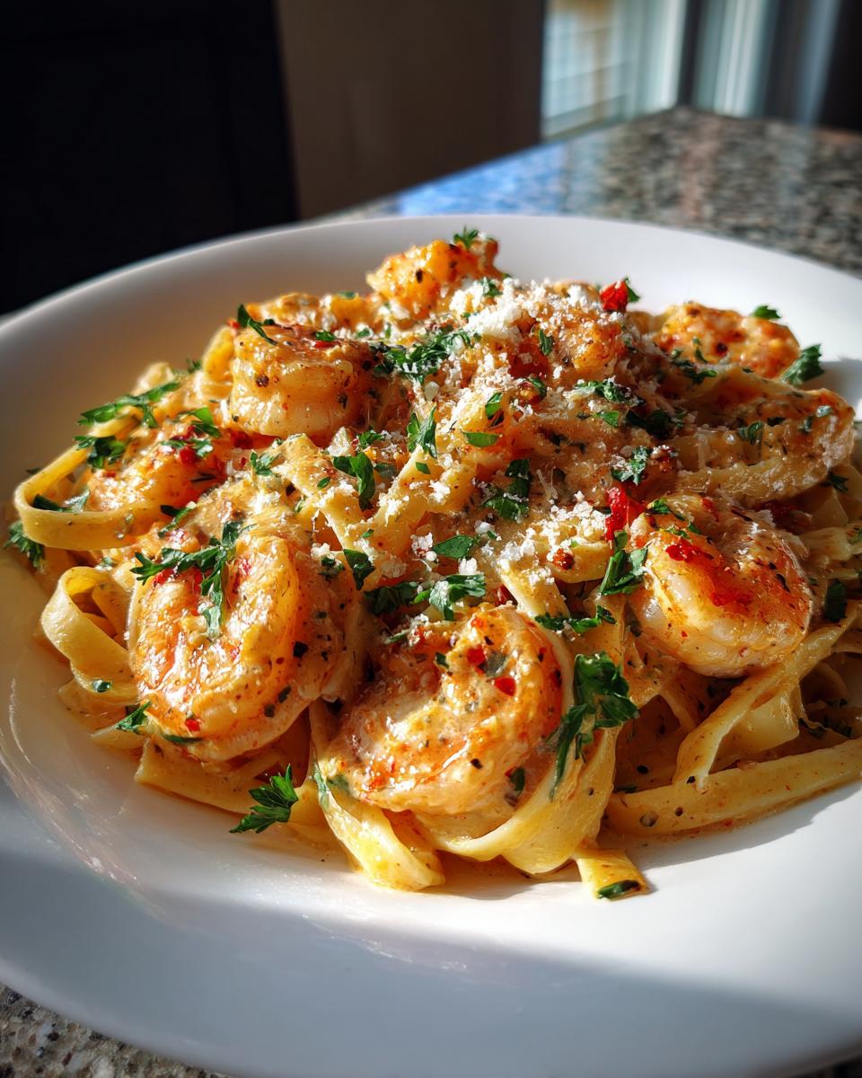 Creamy Cajun Shrimp Pasta - detail 1