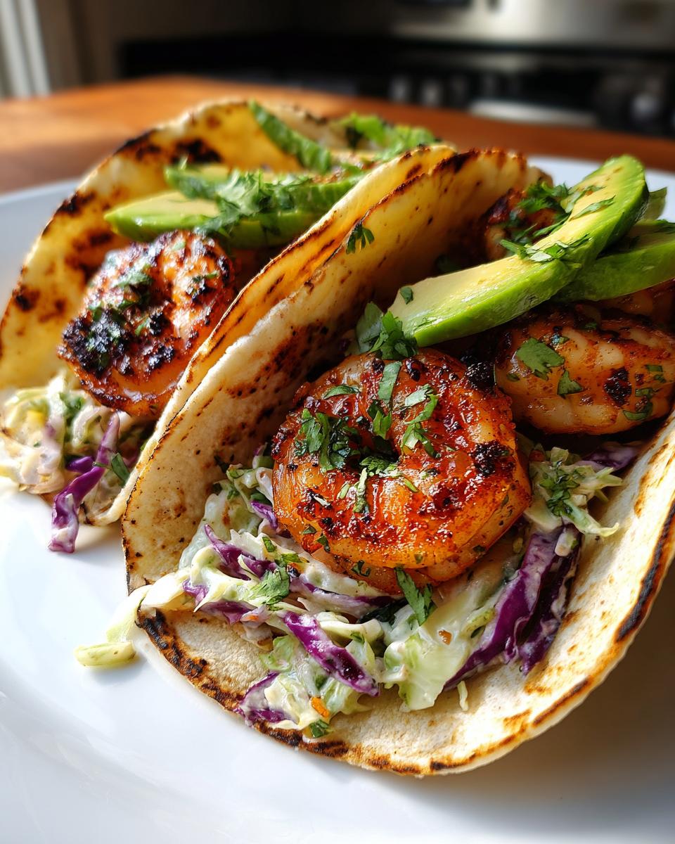 Grilled Shrimp Tacos with Cilantro Lime Slaw - detail 4