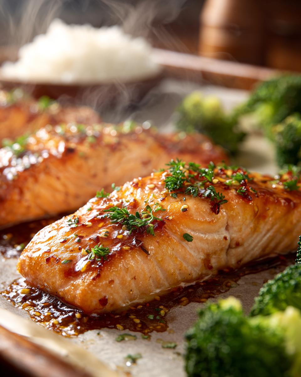 Honey Garlic Salmon - detail 1