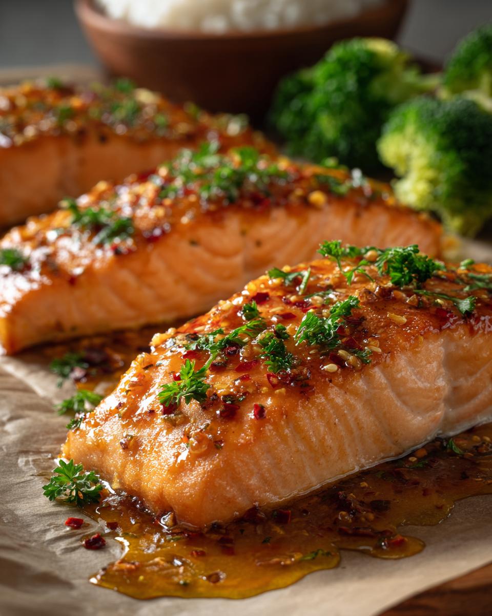Honey Garlic Salmon - detail 2
