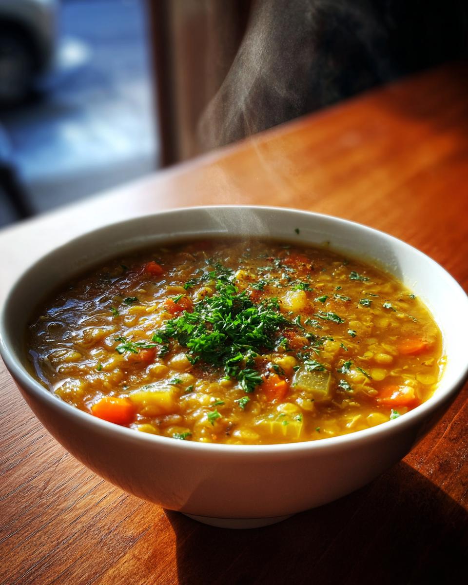 Lentil and Vegetable Soup - detail 1