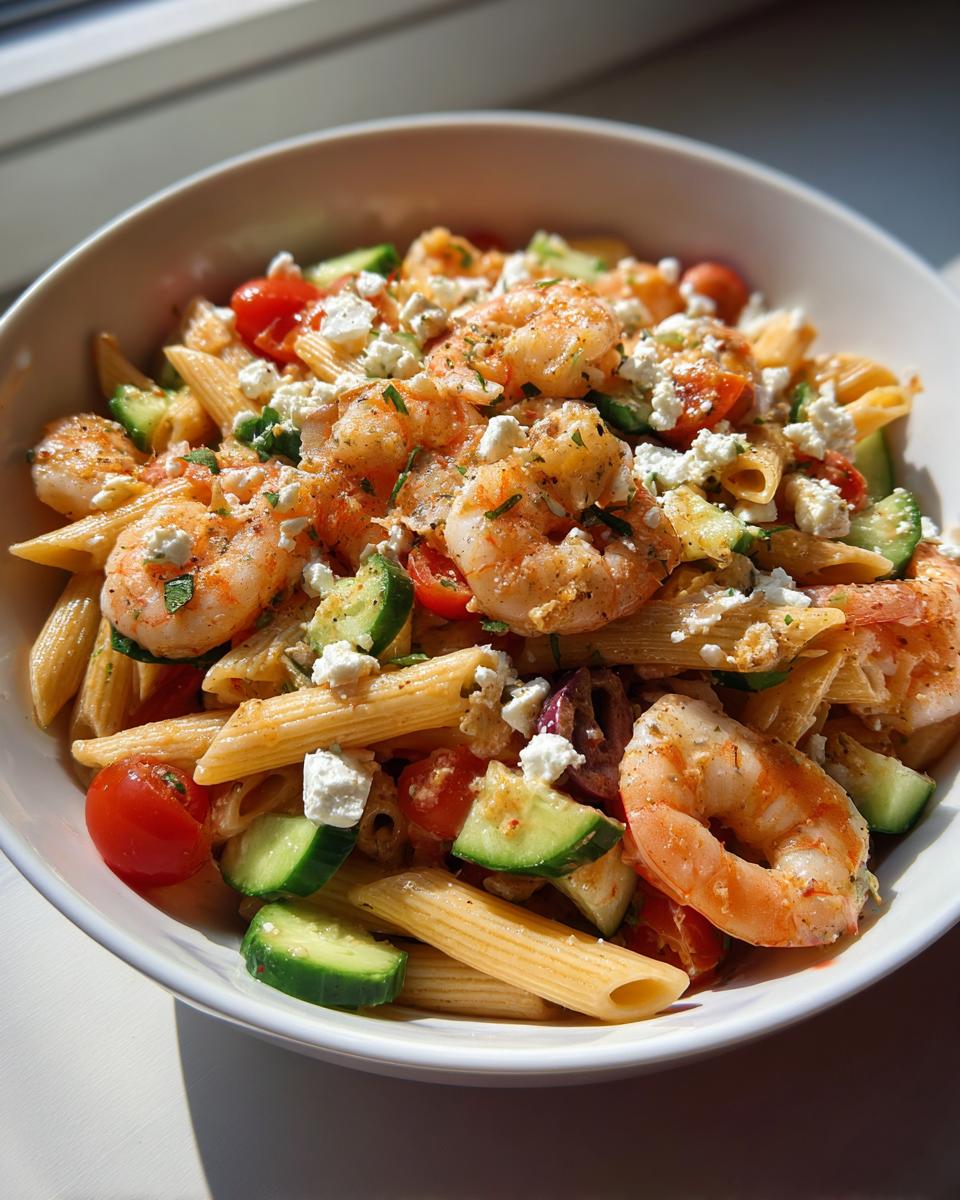 Mediterranean Shrimp Pasta Salad - detail 1