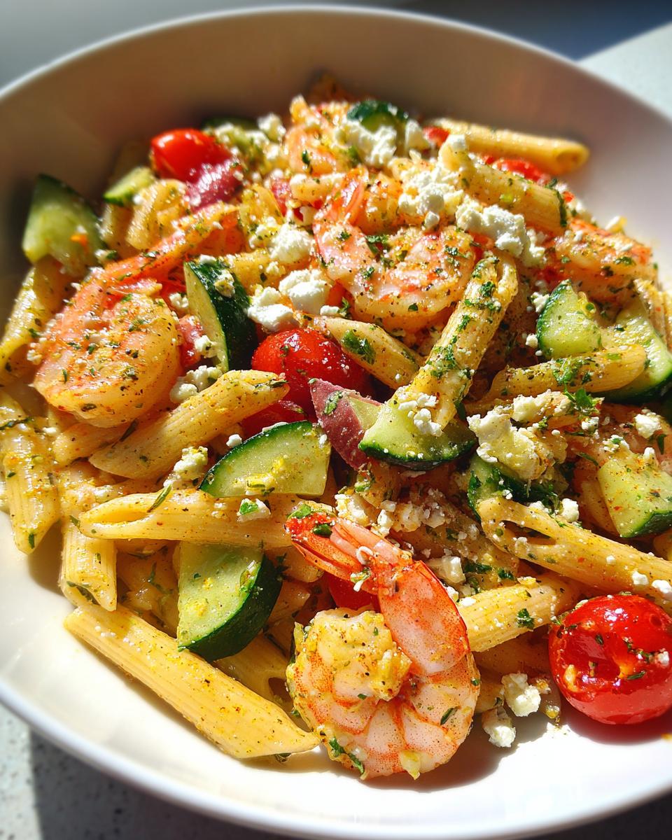 Mediterranean Shrimp Pasta Salad - detail 3