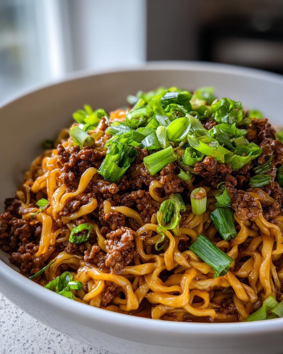 Mongolian Ground Beef Noodles - detail 1
