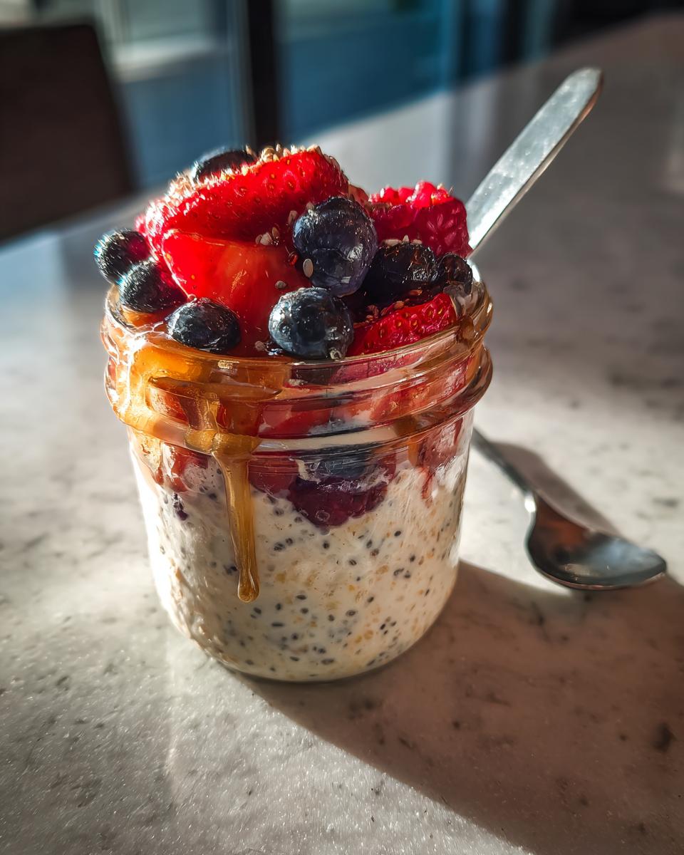 Overnight Oats with Berries & Chia - detail 1