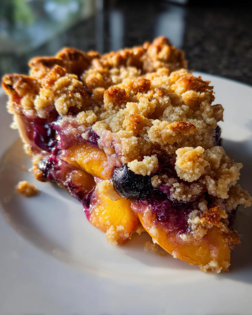 Peach-Blueberry Crumb Pie - detail 1