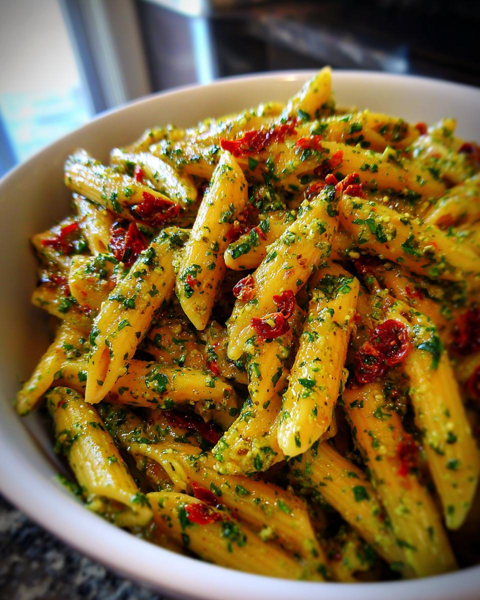 Pesto Penne with Sun-Dried Tomatoes - detail 1