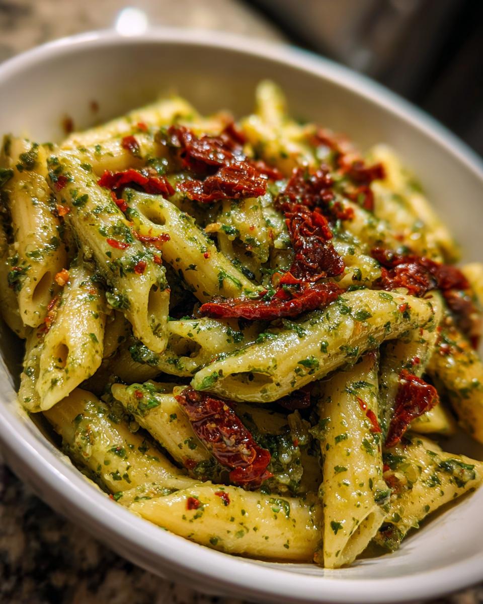 Pesto Penne with Sun-Dried Tomatoes - detail 4