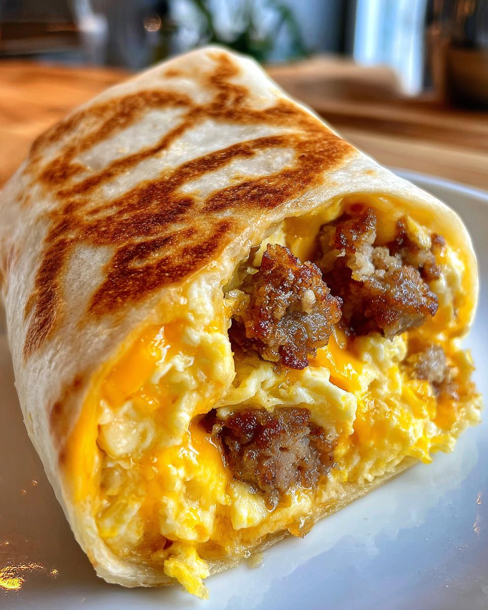 Sausage, Egg & Cheese Breakfast Burritos - detail 1